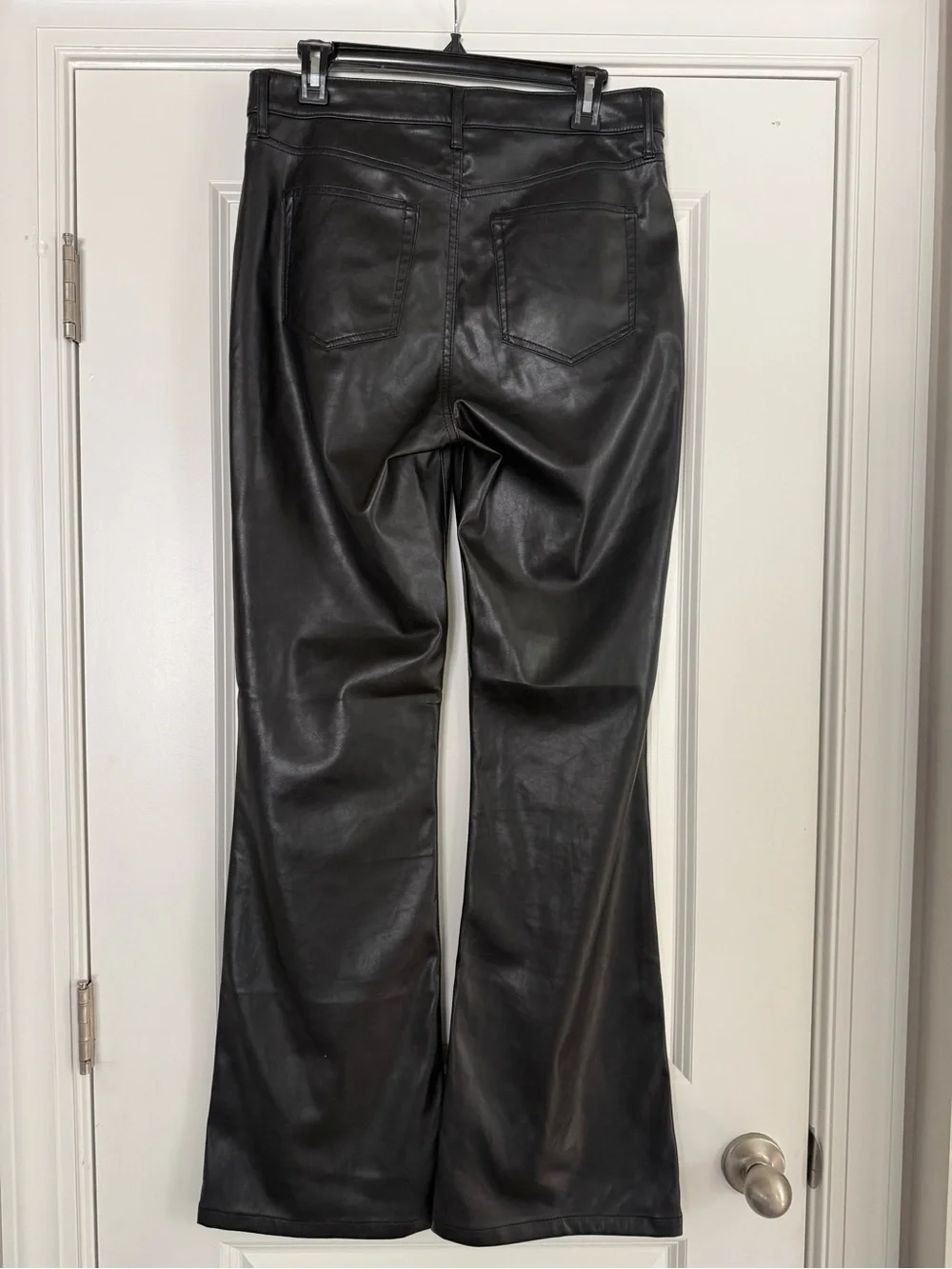 Gap High Rise Vegan Leather 70s Flare Pant Long
